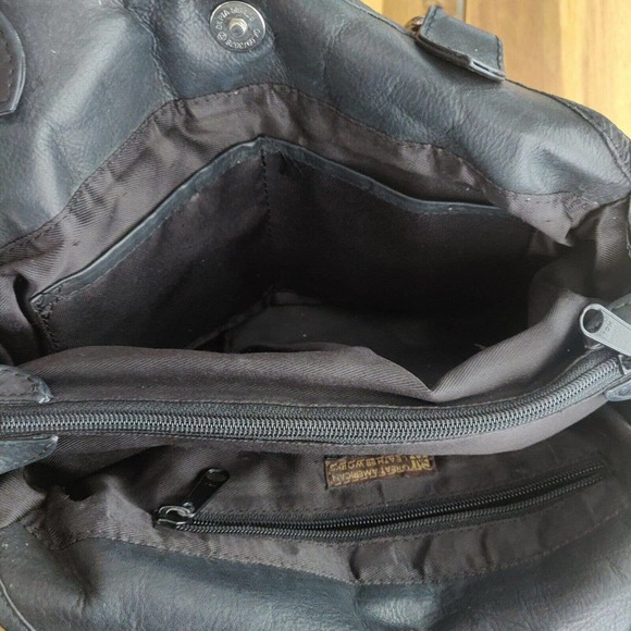 Great American Leather Works Women's Purse Shoulder Bag 100% Black Leather. - Picture 5 of 7